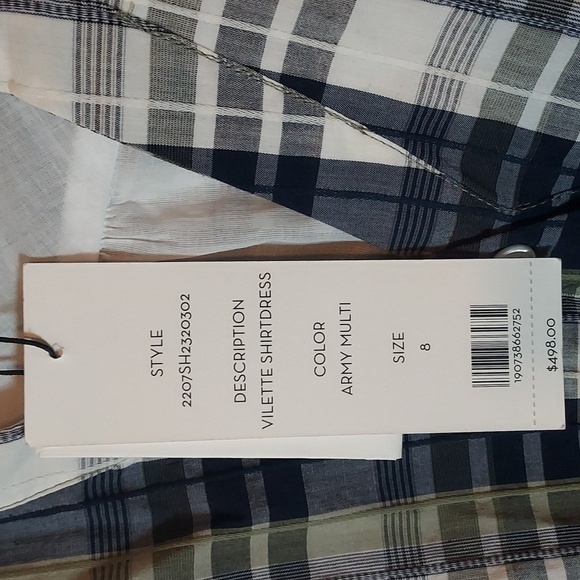 Veronica Beard Vilette Shirtdress in Army Multi - Picture 9 of 16